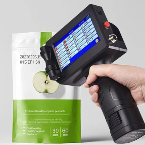Compact Handheld Inkjet Printer with Touch Screen-USB, QR/Barcode, Logo Printing - Picture 5 of 6
